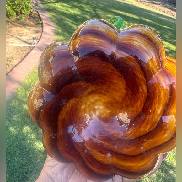 Hand Blown Glass Pumpkin - Picture 6 of 8